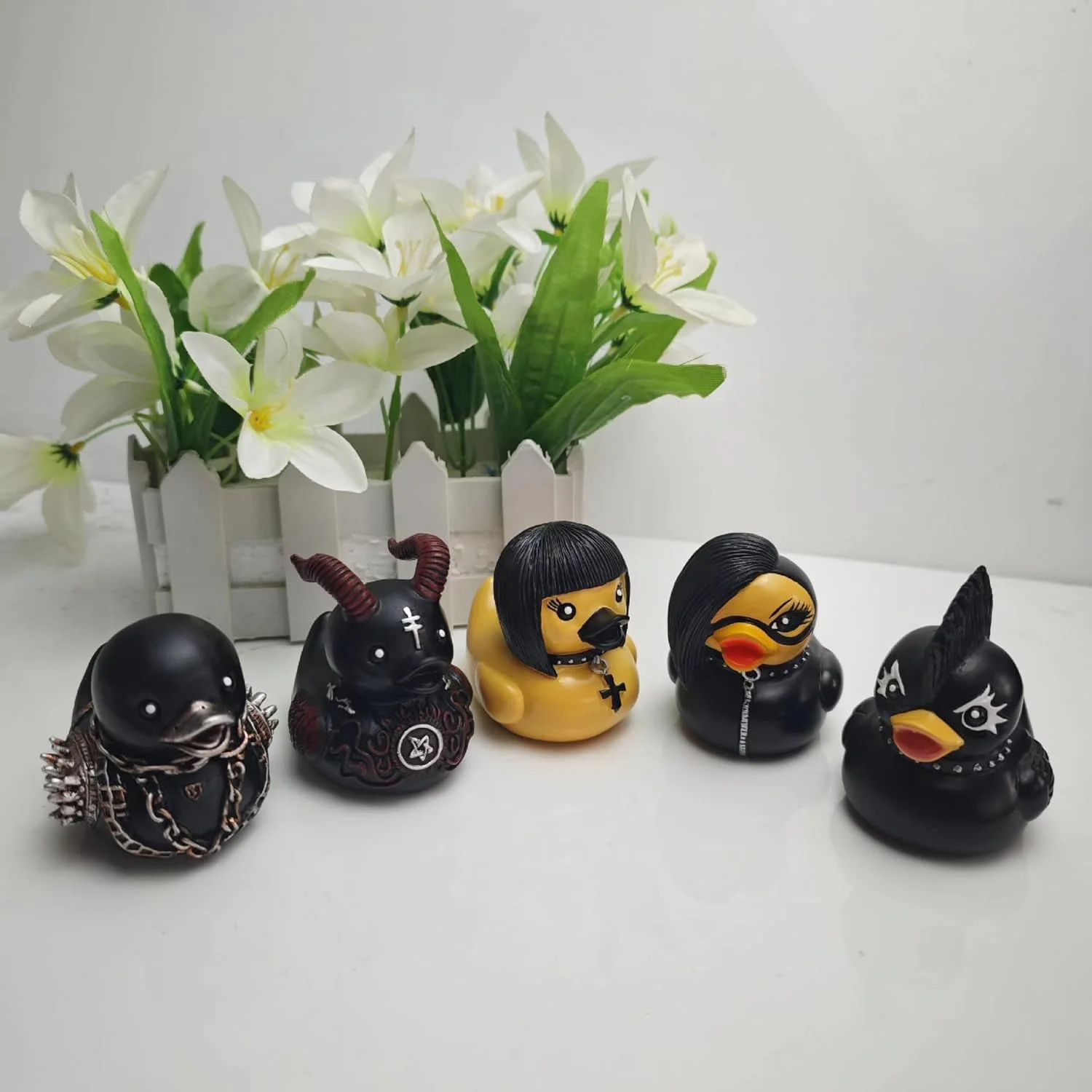 Punk Gothic Satan Resin Figurine Statue Halloween Desktop Decor 10cm