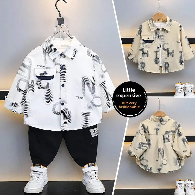 Spring Autumn Boy's Long Sleeve Shirt Jacket Children's Fashionable Baby Clothes New Hot Sale Of The Season Style Male Toddler S