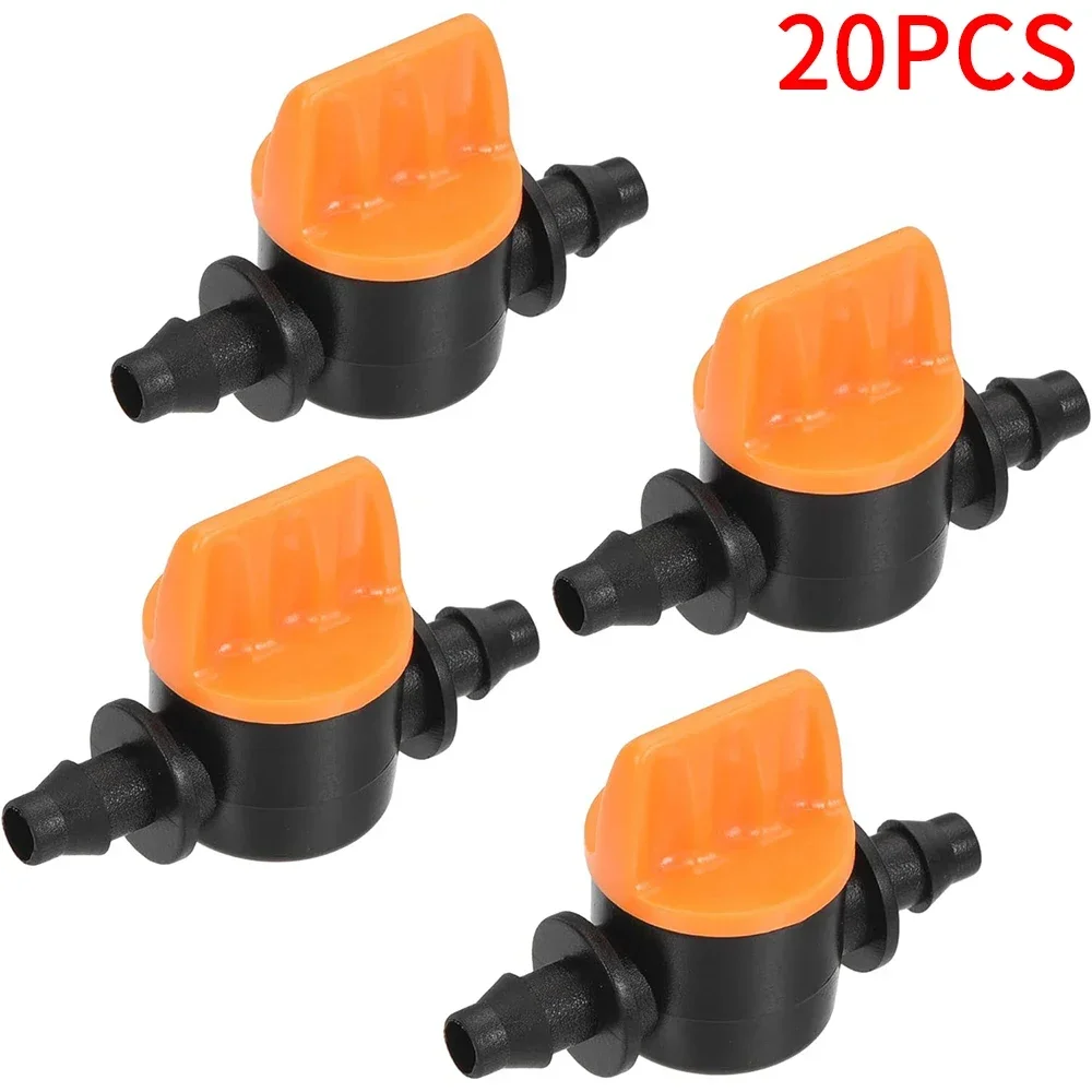 Hose Valve Garden Tap Connectors for Drip Irrigation System 4/7mm Water Flow Control Fittings 20Pcs garden hose valve garden hose connector water pipe fittings