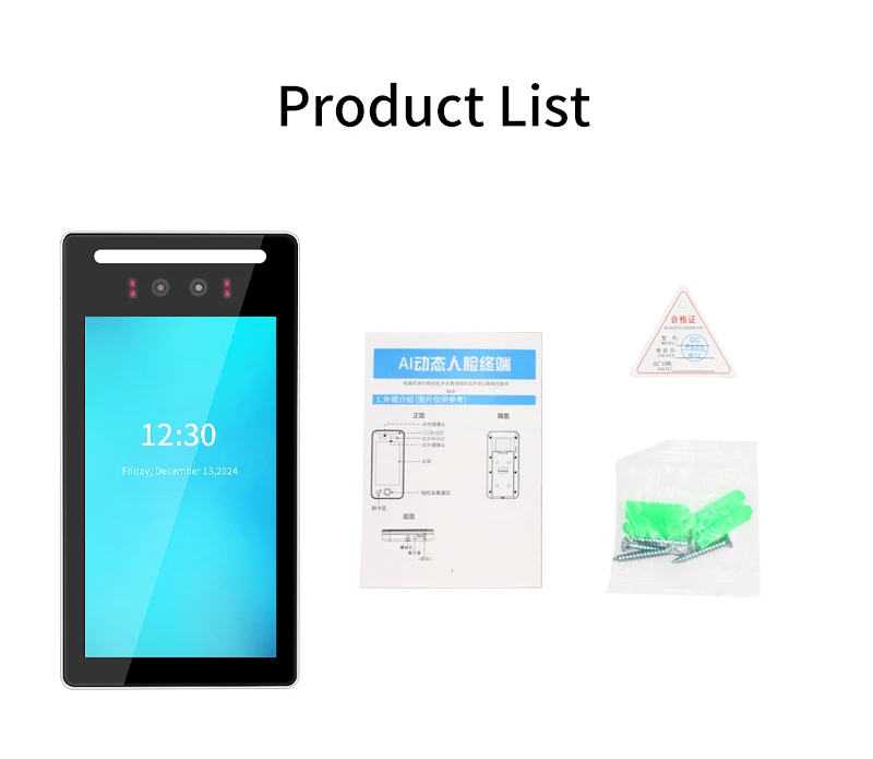 Asia Teco 7 inch 5000user Tuya APP TCP/IP WIFI Dynamic Face Recognition Access C
