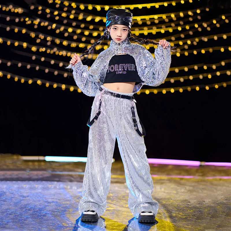 Leather Forever 21 Rave Outfits Kids Hip Hop Dance Kpop Outfit