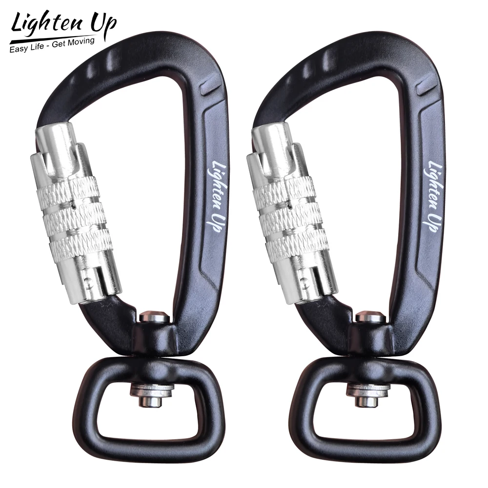 Climbing Carabiner Keychain Key Ring 4KN Swivel Carabiner Clip