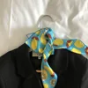 Bright Color Spring Summer Small Square Silk Scarf For Women Female Neck Scarfs Printed Lemon Hair Scarf Girls Kerchief 50X50CM 5