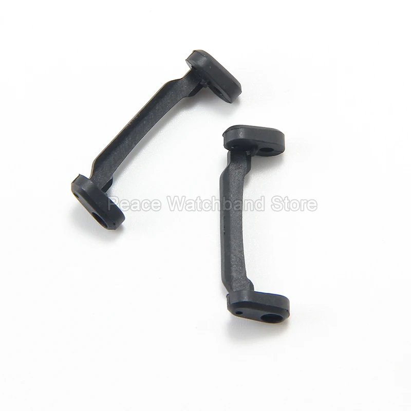 Sleek Black Watch Strap Connector with Special Plastic End Links