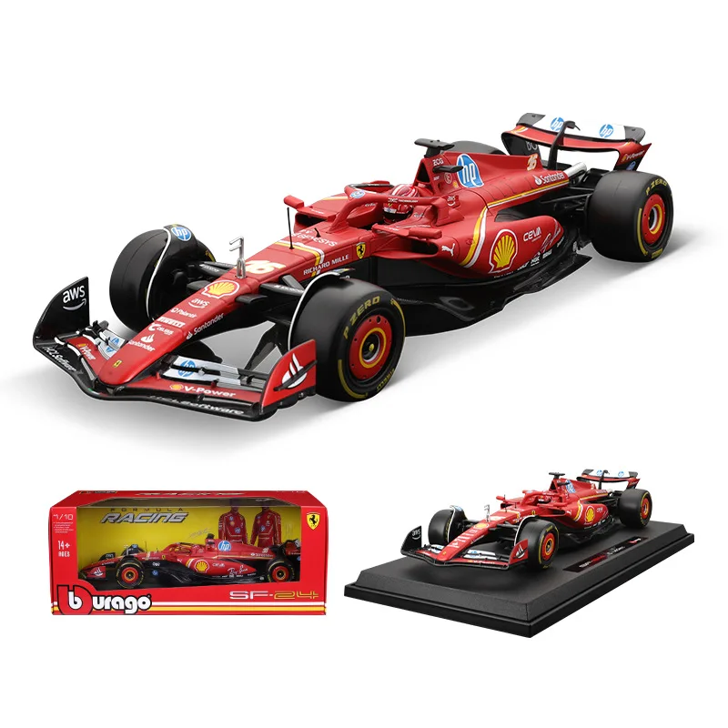 Bburago 1:18 F1 Ferrari SF24 #16 lecler #55 Car Model  Las Vegas F1 Red Bull Racing RB19 1# 11#  Formula 1 Alloy Toy Vehicle 3