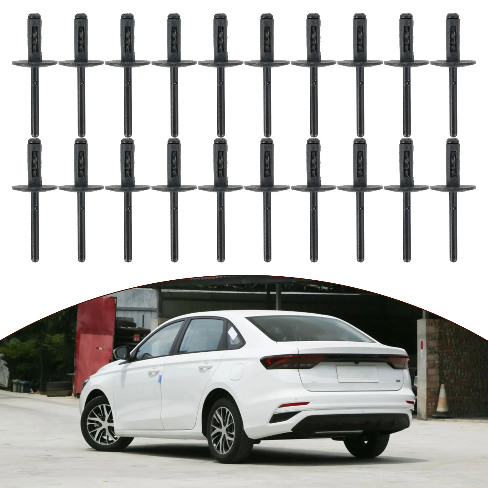 

20pcs Car Rivets Fits Bumper Door Sill Fender Liner Wheel Well Rocker For BMW X1 E84 X3 F25 X5 X6 7 Series Car Replacement Parts
