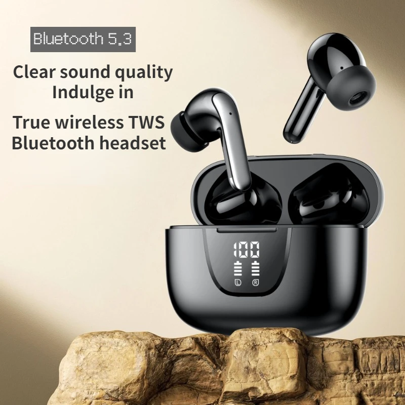 

Waterproof Wireless Headphones, Hi-fi Stereo Headphones, Earbuds, Bluetooth 5.3 Sports Headphones, LED Power Display