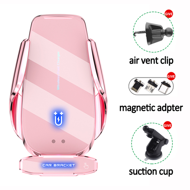 Car Wireless Charger Magnetic Automatic Clamping Car QI Fast Charging Mount Holder For iPhone 13 12 Pro Max 11 Mobile phone