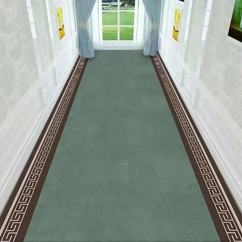 

European Style Corridor Carpets Long Runner Porch Hallway Home Decoration Living Room Kitchen Washable Mat Hotel Rugs Luxury