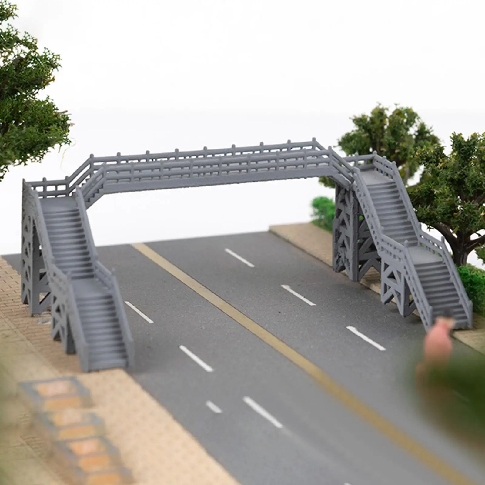 Miniature Train Footbridge Building Set for Model Railway Dioramas
