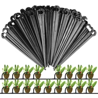 50-200PCS 1/4'' C-type Hook Fixed Stem Support Holder Stakes for 4/7mm Hose Flowerpot Drip Irrigation Fitting Greenhouse 1