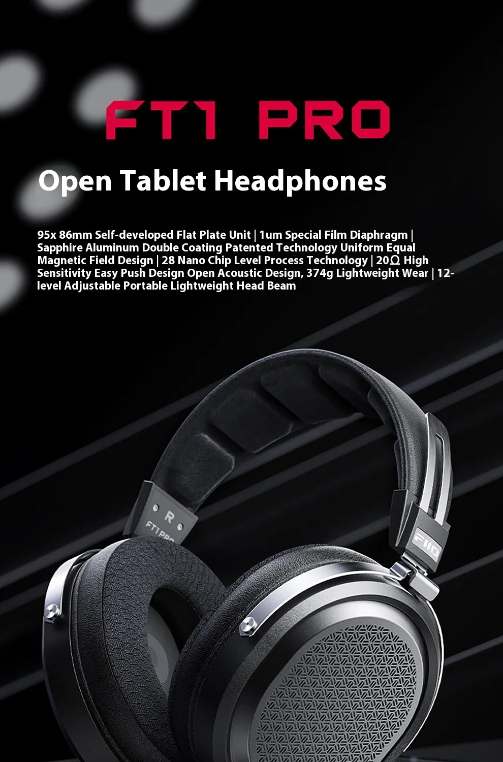 FiiO FT1 Pro Planar Diaphragm Driver Open-Back Headphone | eBay