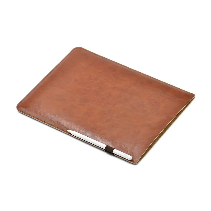 Ultra-Thin 14-Inch PU Leather Laptop Sleeve - Simple Style