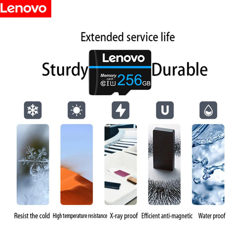 Micro SD Card micro sd card Lenovo High Speed 2TB 1TB 512GB 256GB 64GB TF Flash Card 128GB Memory For Phone Camera With Free Adapter
