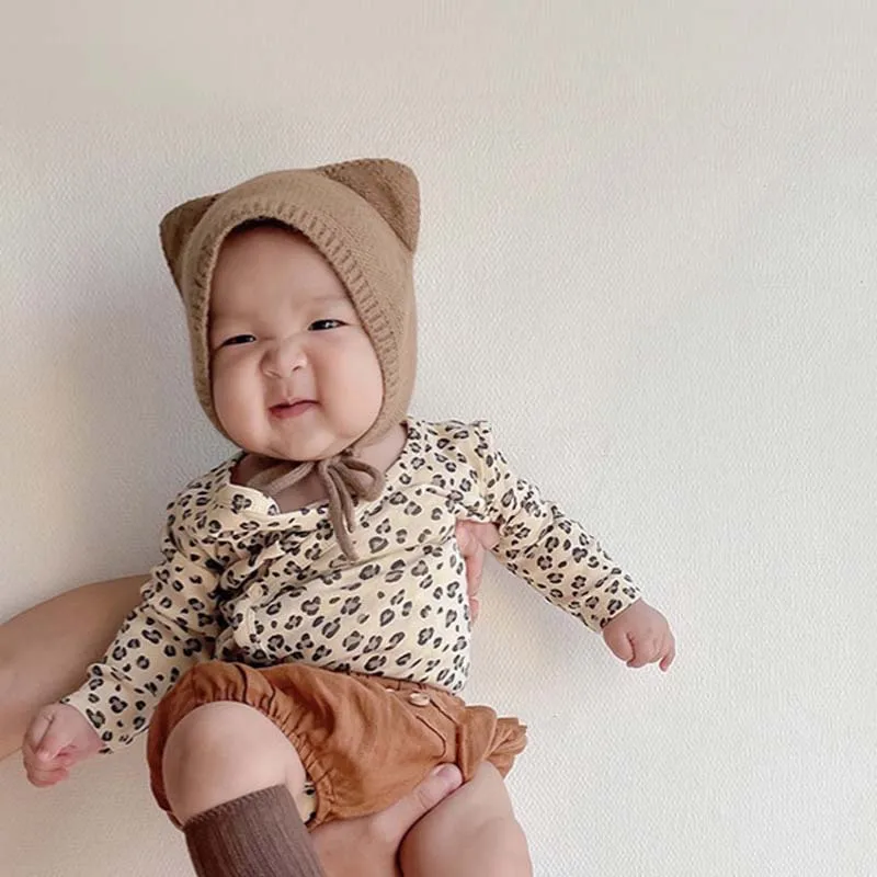 0-4Years Baby Hat Autumn Winter Ear Rabbit Knitted Kid Hat Baby Girls Kids Boys Cute Wool Hat Kids Accessories Newborn