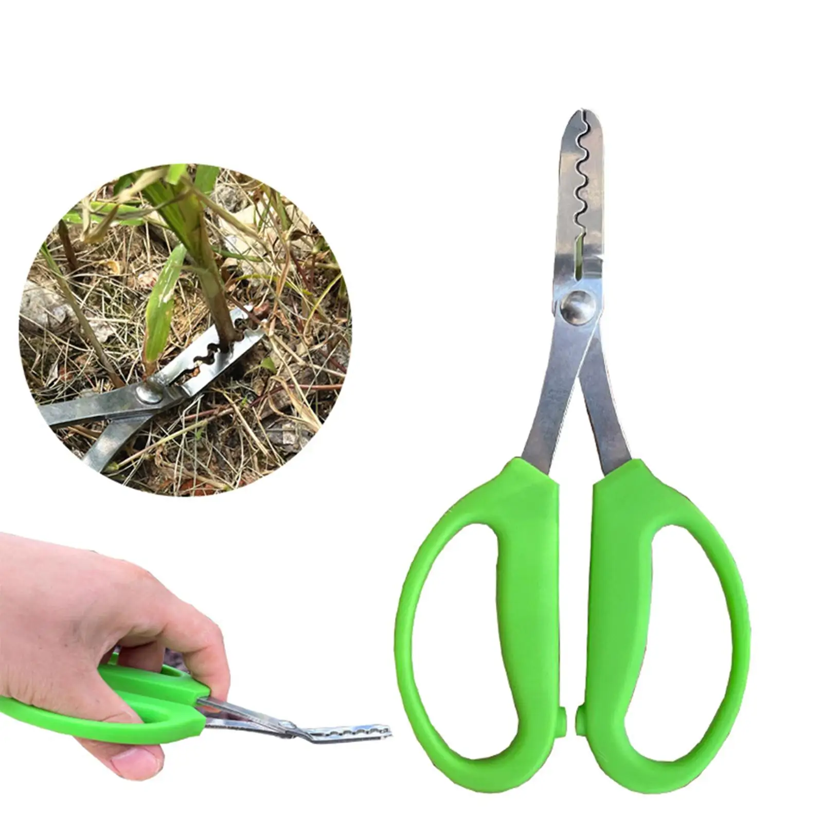 Hand Weeder Gardening Scissors with Jaws Polished Smooth Length 17cm Durable Manual Weed Puller Remover for Potted Plants Bonsai