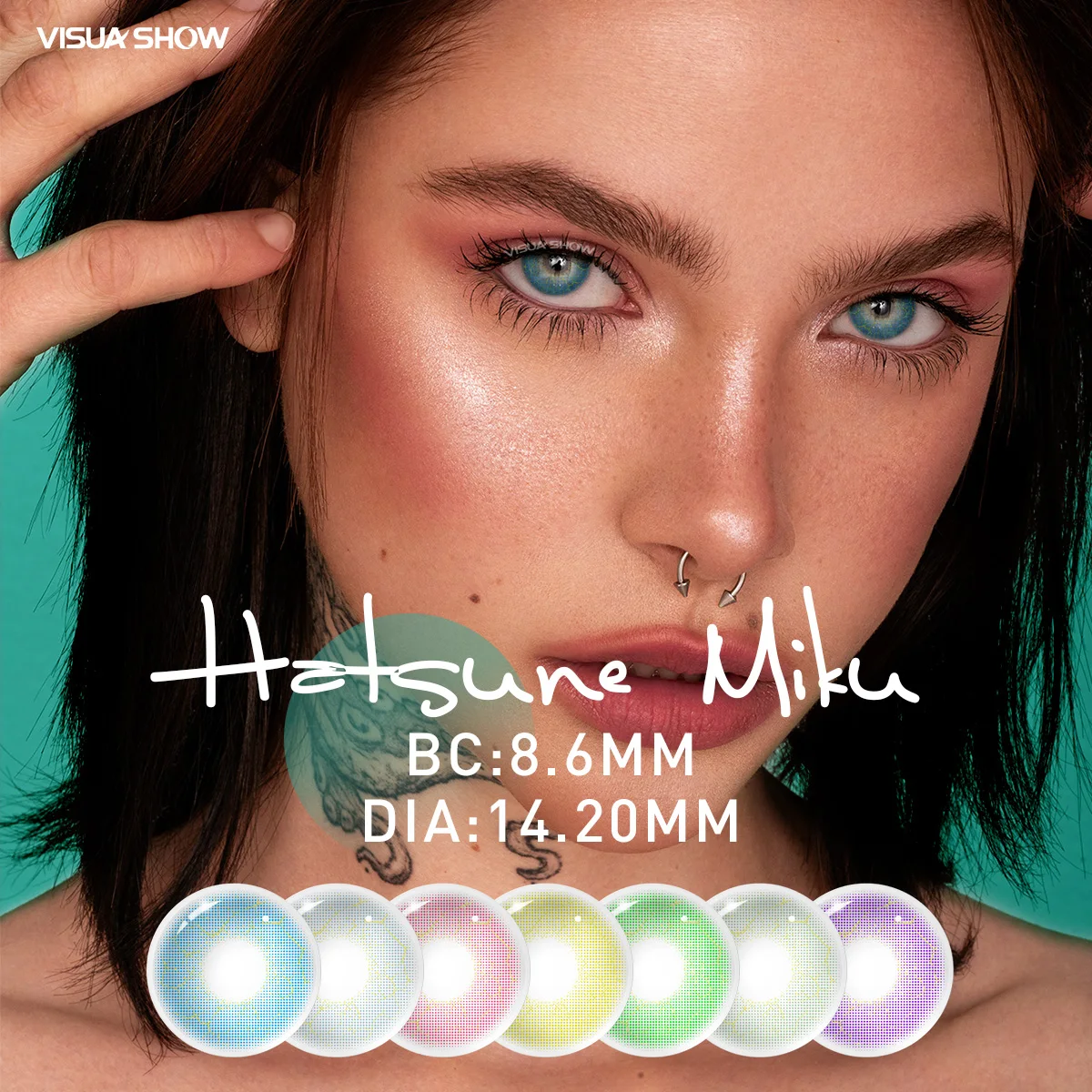 Visuashow Anime-Inspired Color Contact Lenses - Cute Yearly Disposable Lenses