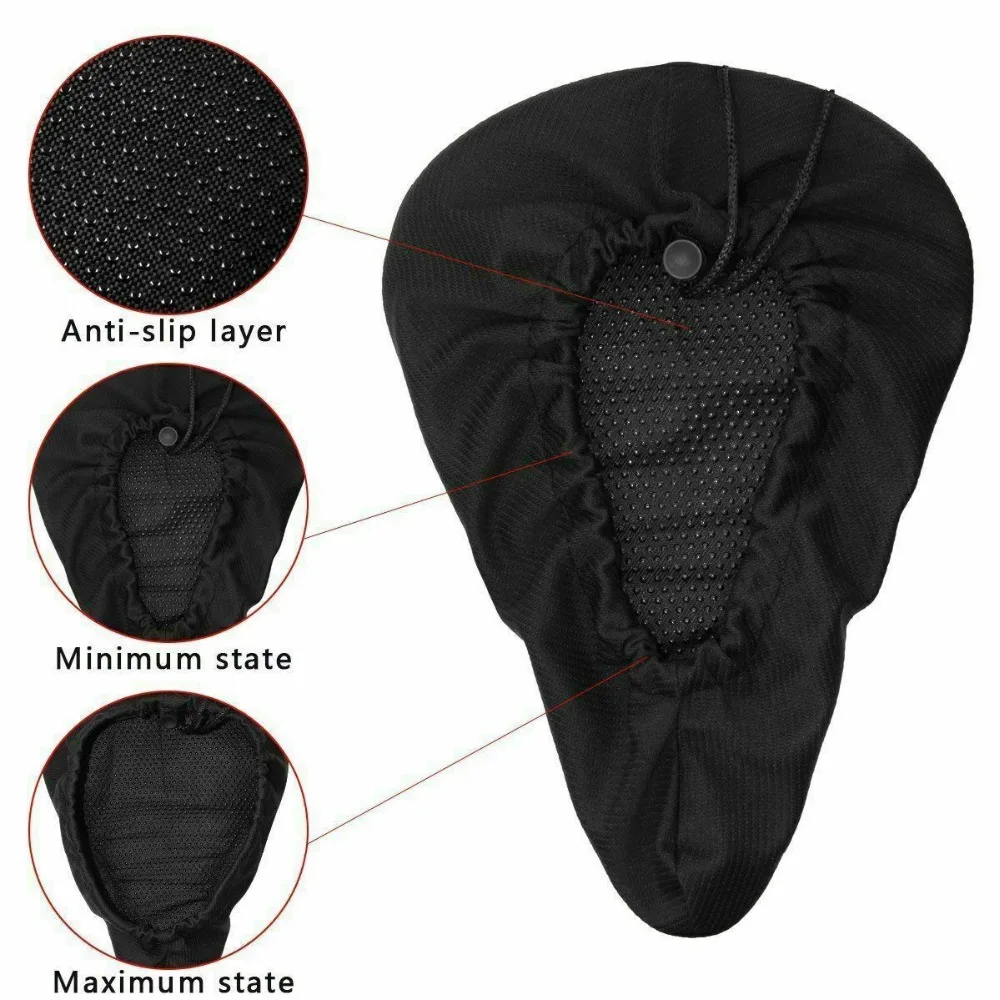 Bicycle Saddle Cover Gel Cushion for Exercise Bike