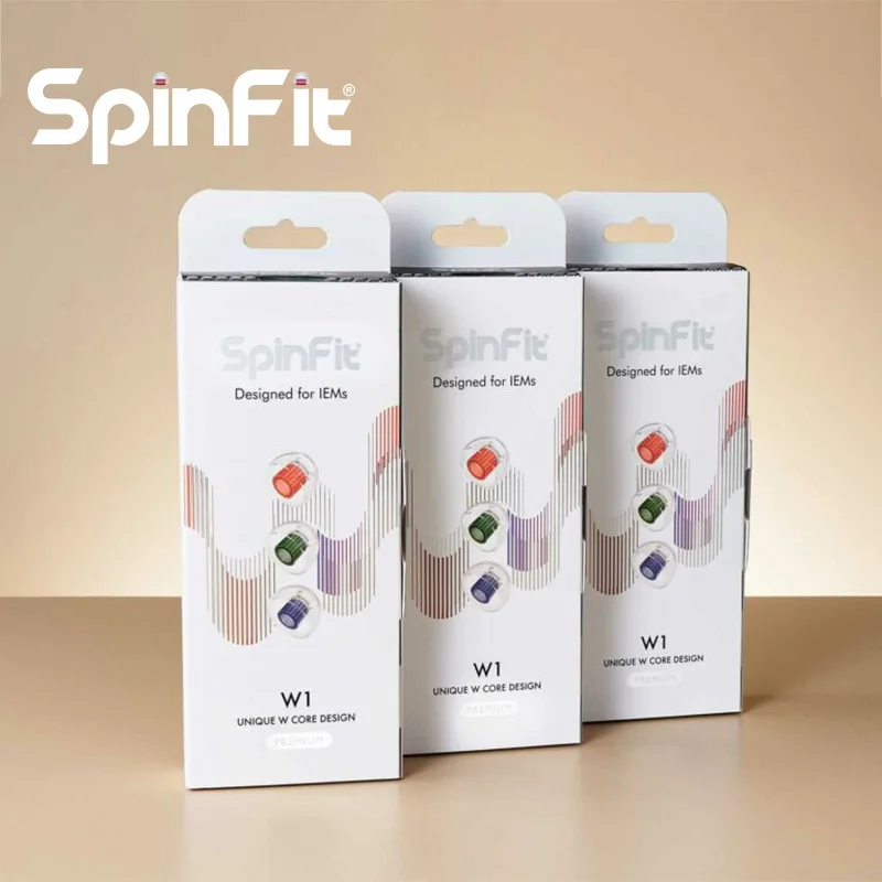 

SpinFit W1 Silicone Ear Tips Eartips Patented Medical-Grade Double W-Shaped Tube Core for Earphone nozzle Diameter from 5-6mm