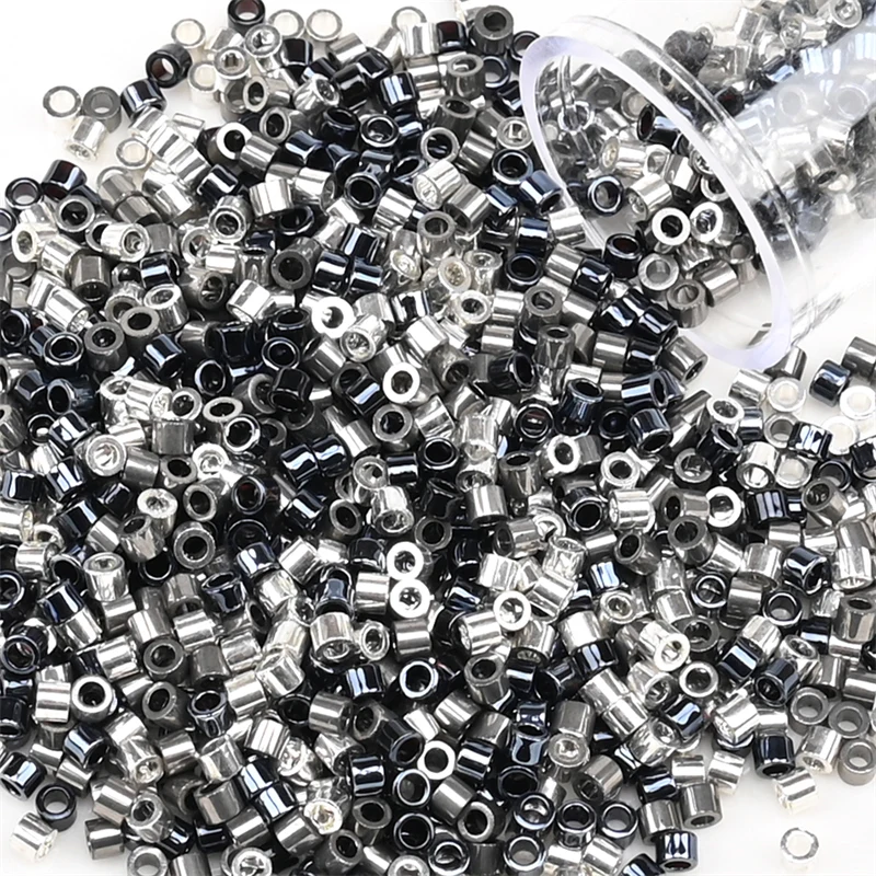 Elegant Metallic Seed Beads in Golden & Silver Tones - 1200pcs