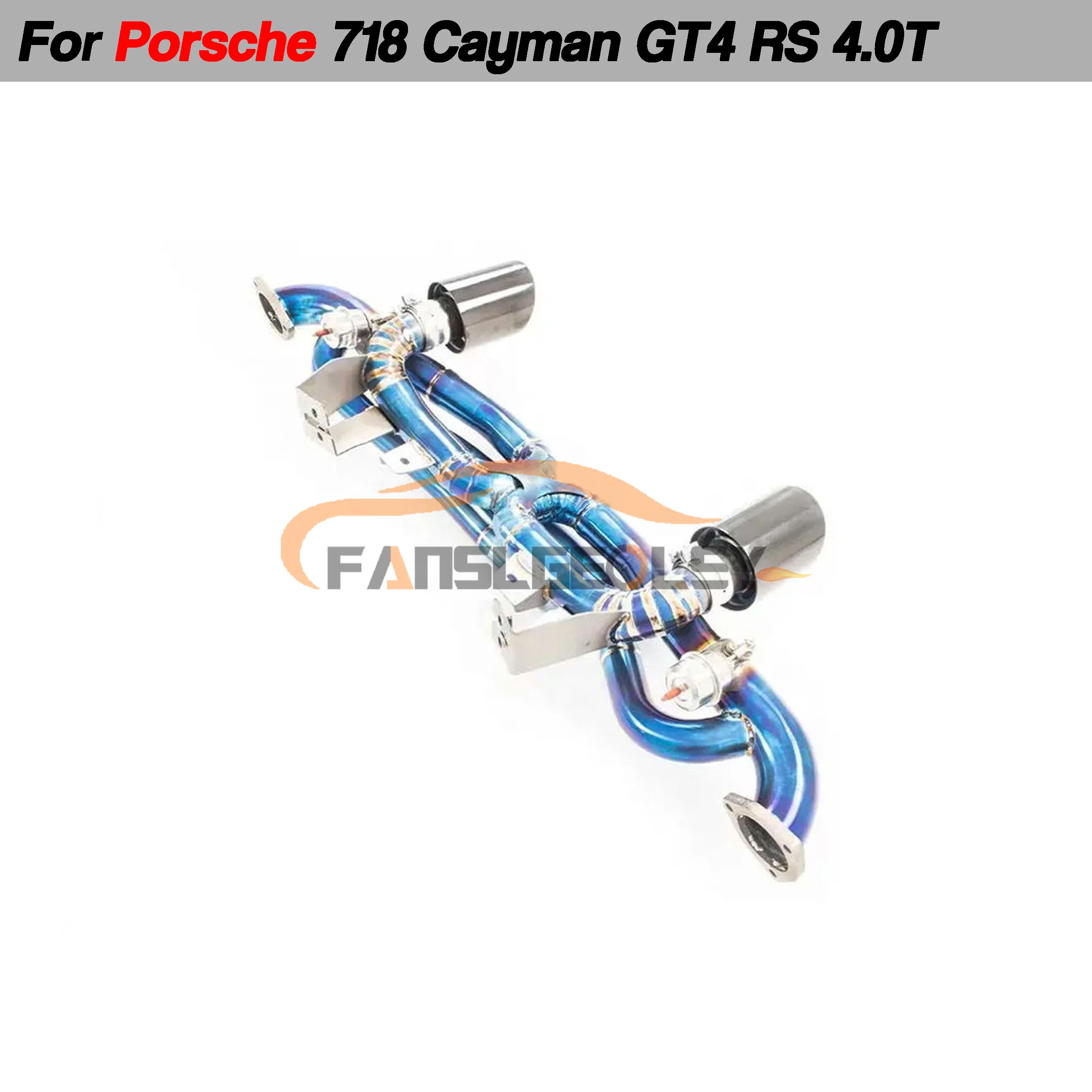 

For Porsche 718 Cayman GT4 RS 4.0T Titanium Catback Performance Exhaust System Valve With Muffler Pipes Tuning exhaust assembly