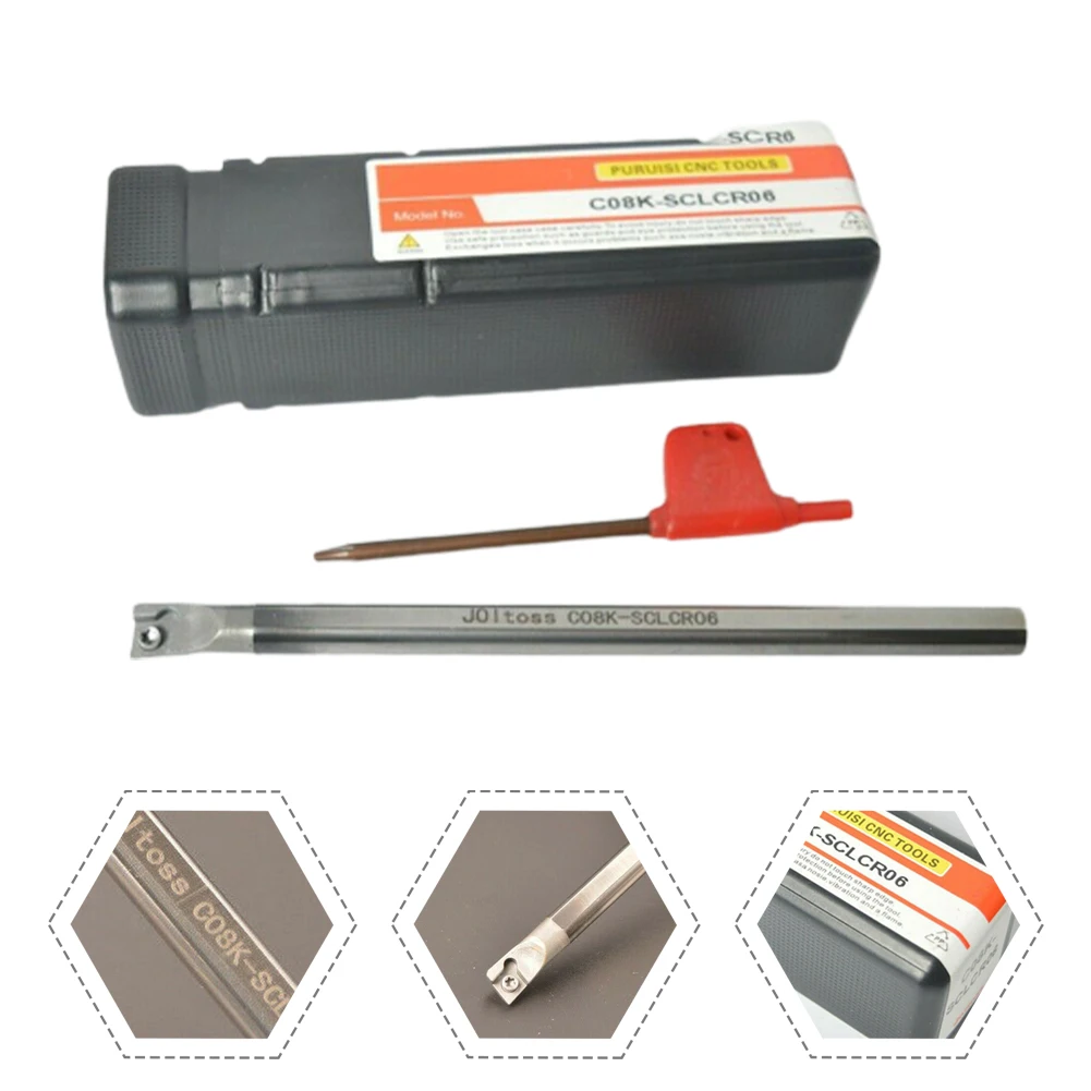 

For CCMT0602 C08K-SCLCR06 Solid-Carbide Lathe Inner Turning Tool Boring Bar Part For Power Tool Accessories