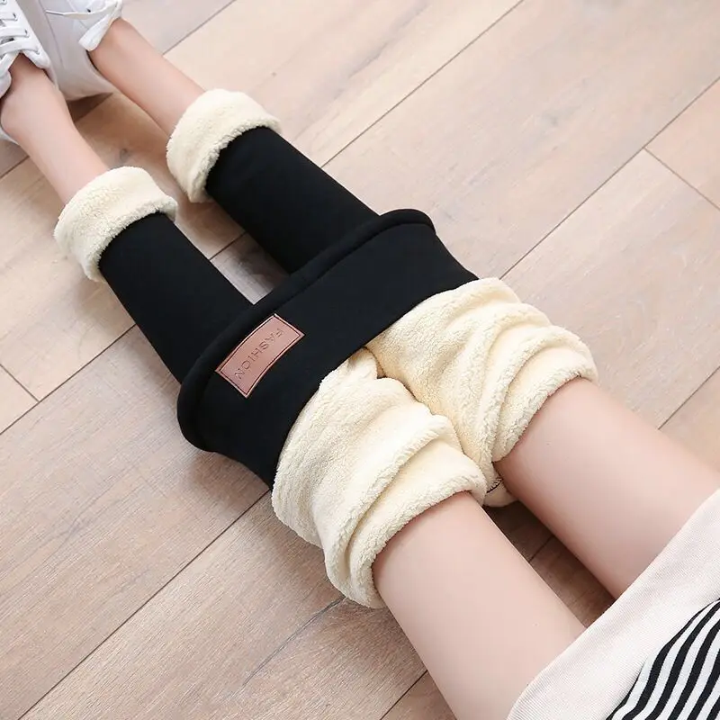 Women Autumn Winter High Waist Plus Velvet Thick Lamb Tights Warm Leggings Pants 2022 Velvet Fitness Stacked Leggings Plus Size