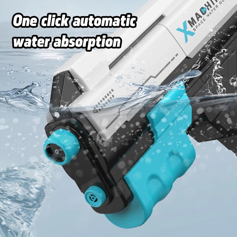 Summer Electric Continuous Water Gunner Self Integrated Large Capacity Water Gun with Light Outdoor Children's Water Playing Toy 2