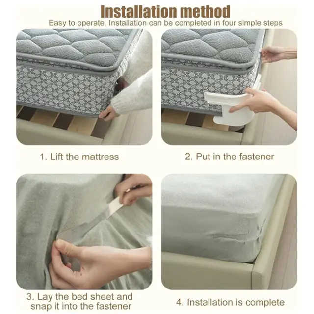 4PCS Pinces invisibles pour draps, tendeurs d'angle résistants, sangles pour matelas, antidérapants, ajustables, pour toutes tailles de draps, maintien sécurisé, élastiques solides, accessoires de literie, fixateurs po 3