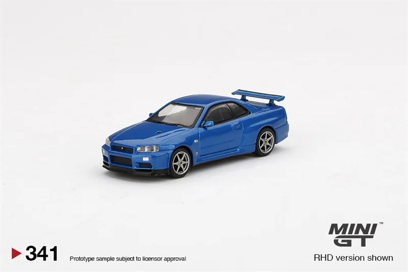 

Мини GT 1:64 Skyline GTR (R34) V-Spec II Bayside Blue RHD литая модель автомобиля