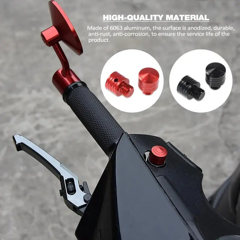 

Motorcycle Rearview Mirror Screws Aluminum Alloy Motorcycle Rear View Mirror Hole Plugs Screws Modification Tool For Bike Bicycl