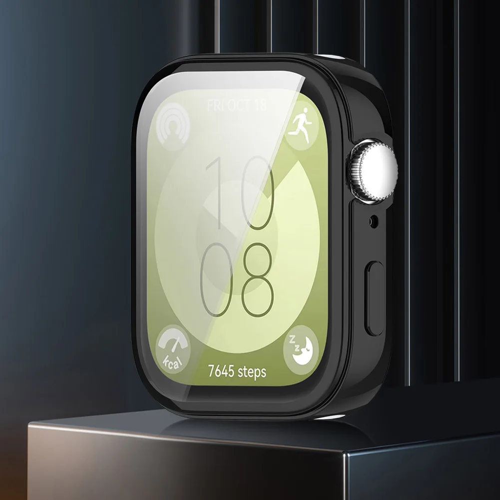 TPU Case Soft Full Bumper Protective Cover Anti-Fall Watch Protective Shell Full Cover Protective Shell for Huawei Watch Fit 3