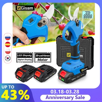브러시리스 무선 전기 가지치기 가위 30mm, 과일 나무 분재 가지치기 커터 정원 도구 마키타 18V 배터리 사용