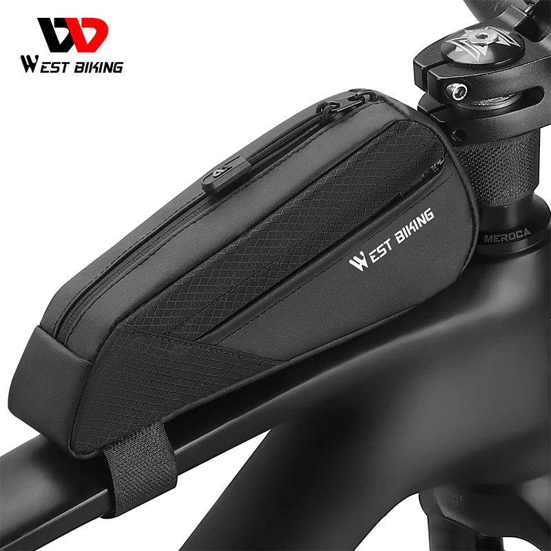 WESTBIKINGPortableBicycleBagRainproofCyclingTopFrontTubeFrame