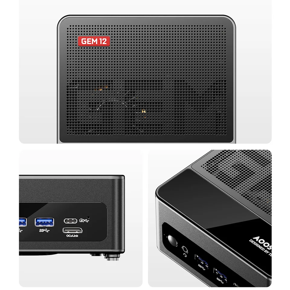 AOOSTAR GEM12 Mini PC, AMD Ryzen 9 6900HX 8 Core Up to 4.9GHz