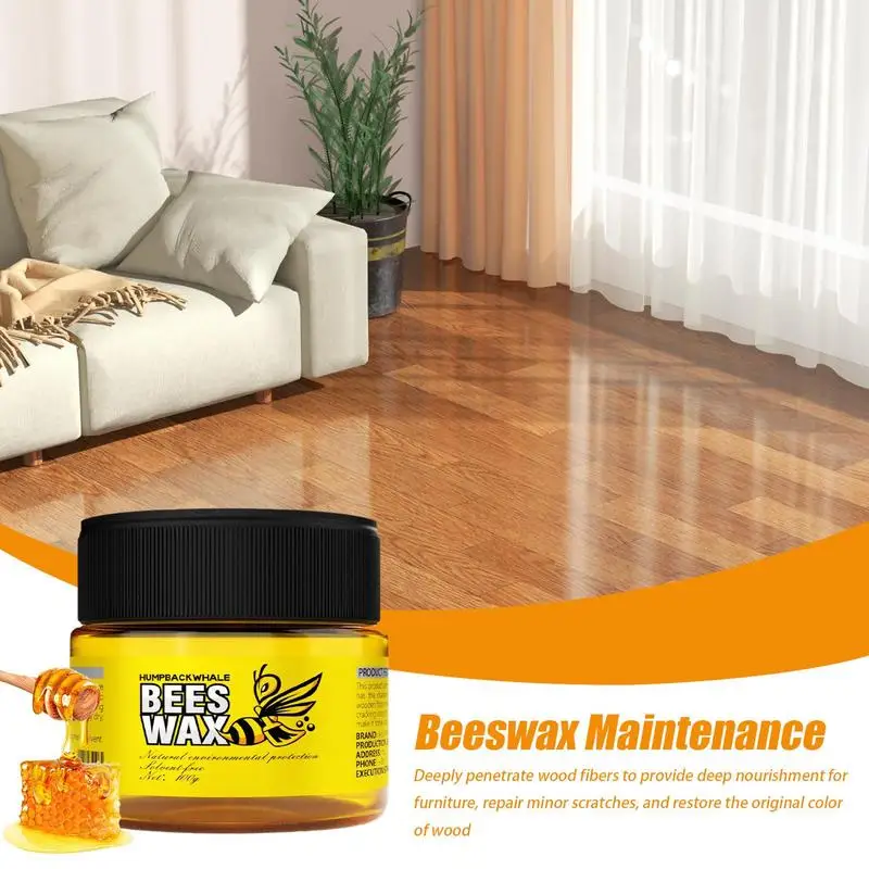 Beeswax For Wood Wood Furniture Polishing Beeswax Polisher Floor Polish Care Wear-Resistance Brighten Refill Wax For Home