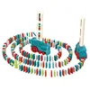 Automatic Laying Domino Electric Train Toy Car Building Block Kits Creative Games DIY Kids Birthday Christmas Gift 6