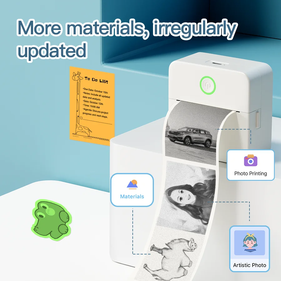 X6 Mini Printer Sticker Paper Error Printing Machine HD Photo Printer Label Maker for Journal Notes Memo Kids Toys Birthday Gift