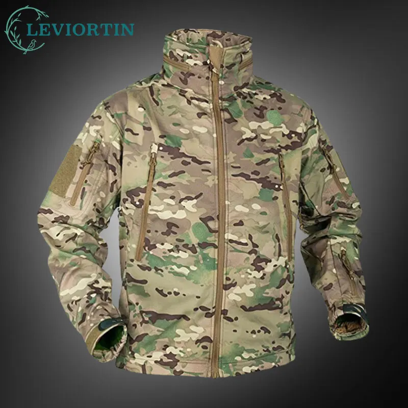 Veste camouflage tactique polaire imperméable multicam pour pêche airsoft et activités outdoor