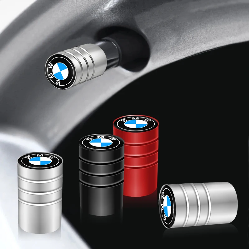 Metal Tire Valve Caps Car Tyre Dust Covers Accessories For BMW Series X1 X3 X4 X6 E90 E91 I3 I4 F30 F48 F30 F10 E30 E34 F02 4PCS