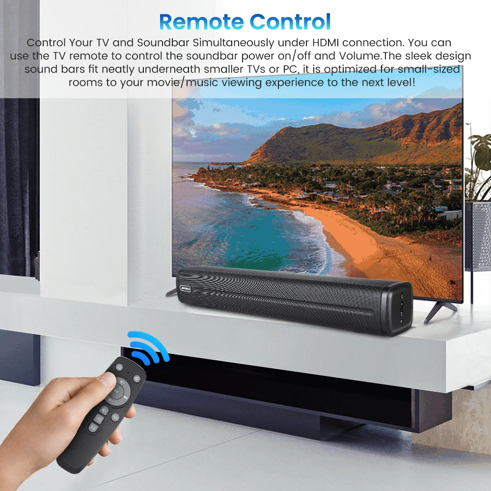 AIYIMA Hifi Music Wireless Bluetooth Speaker Bluetooth Subwoofer Soundbar TV Audio Echo Wall Computer Speaker Home Theater