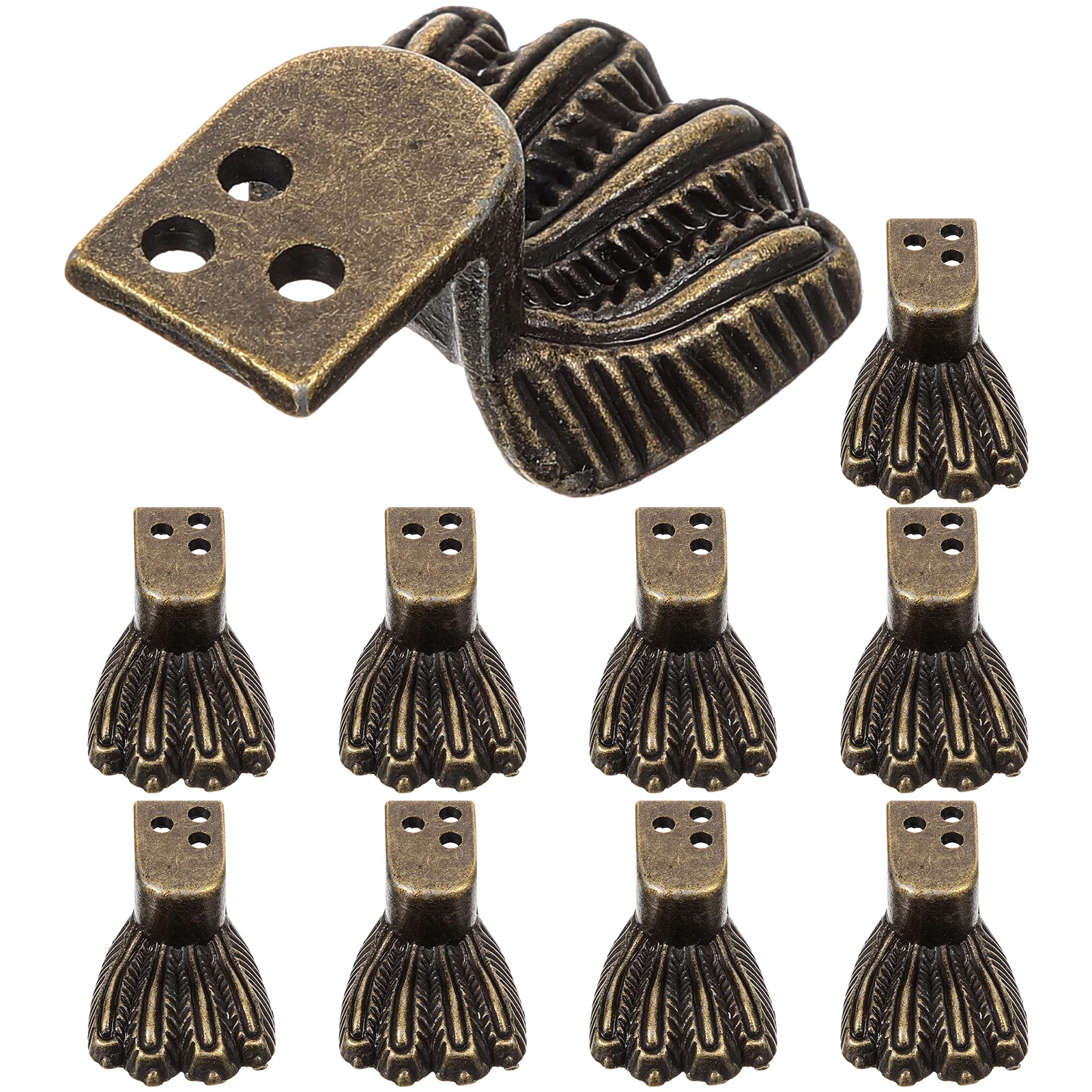 10 Pcs Tiger Sole Support Feet Legs for Vintage Wooden Cases Gift Decores Jewelry Chest Aluminum Alloy Tool