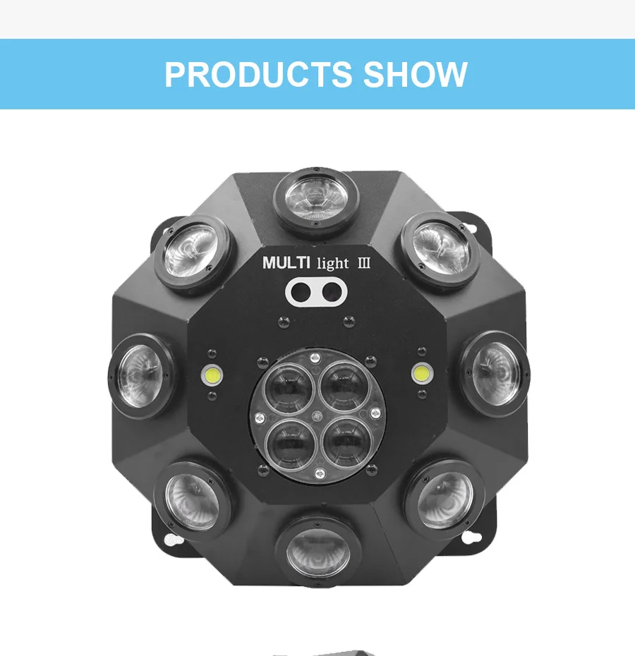 New RGBW Bee Eye 5 In1 Led Laser Beam Spider Disco Moving Head Light By DMX Cont