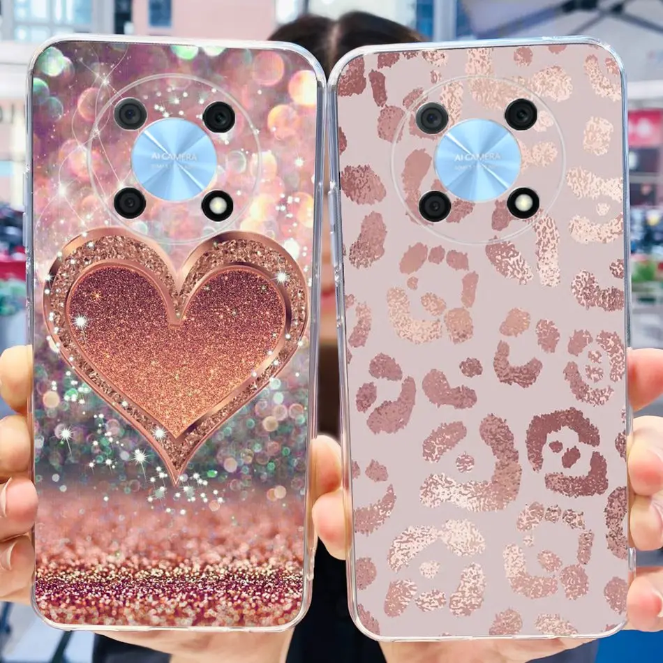 Elegant Printing Soft Silicone Clear TPU Slim Phone Case