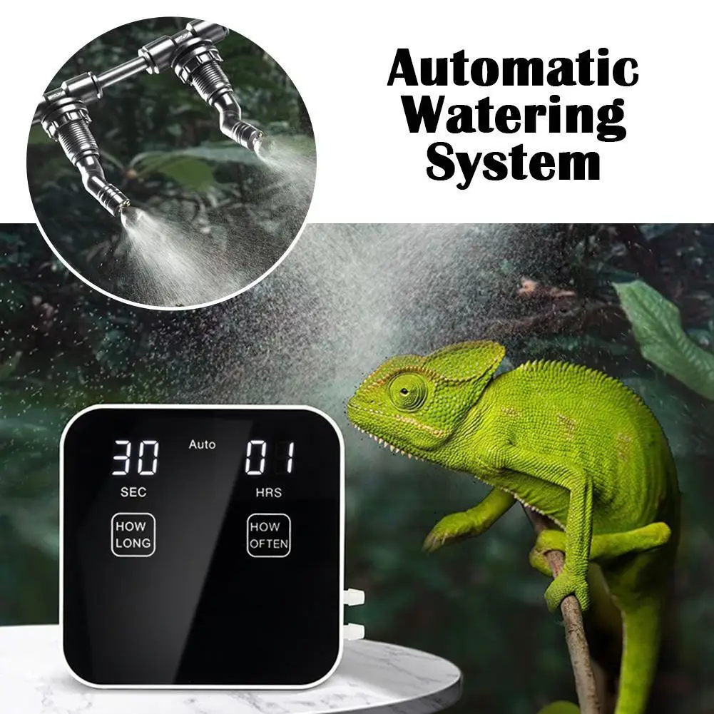 

Reptile Automatic Quiet Reptile Misting Watering 2 System Nozzles Fogger Terrarium Humidifiers With Reptile T T4w3