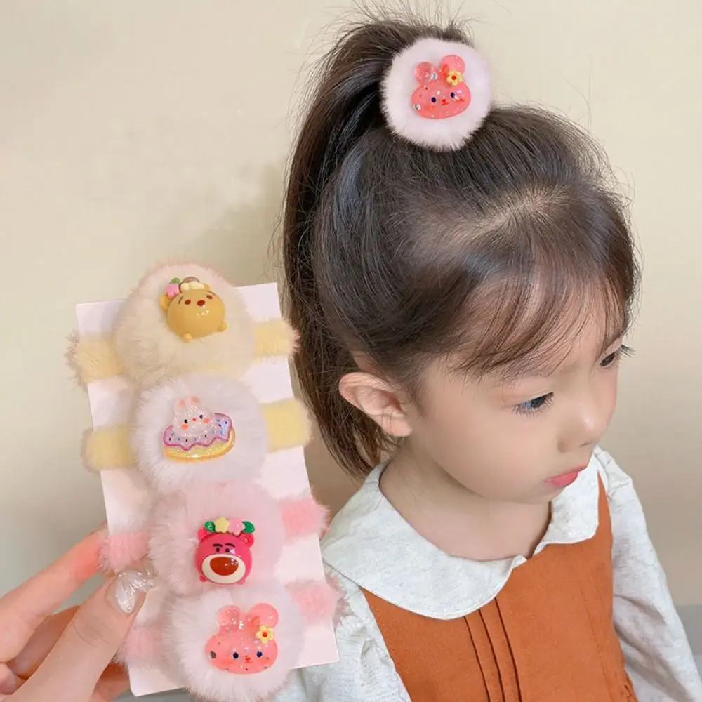 

Korean Style Cartoon Doll Hair Rope Headdress High Elastic Plush Hair Tie Ponytail Holder Rubber Band Cute Hair Tie