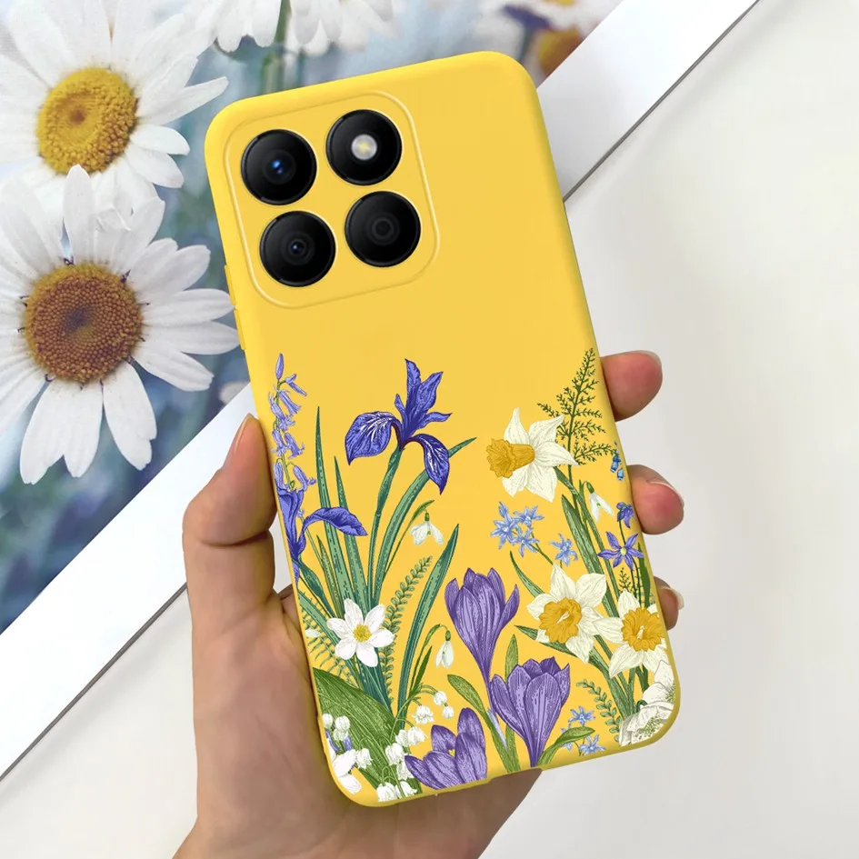 Lovely Heart and Floral Painted Soft Bumper Case