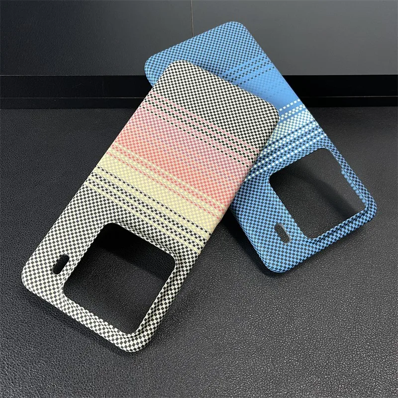 Carbon Fiber Grain Slim Protective Back Cover Case