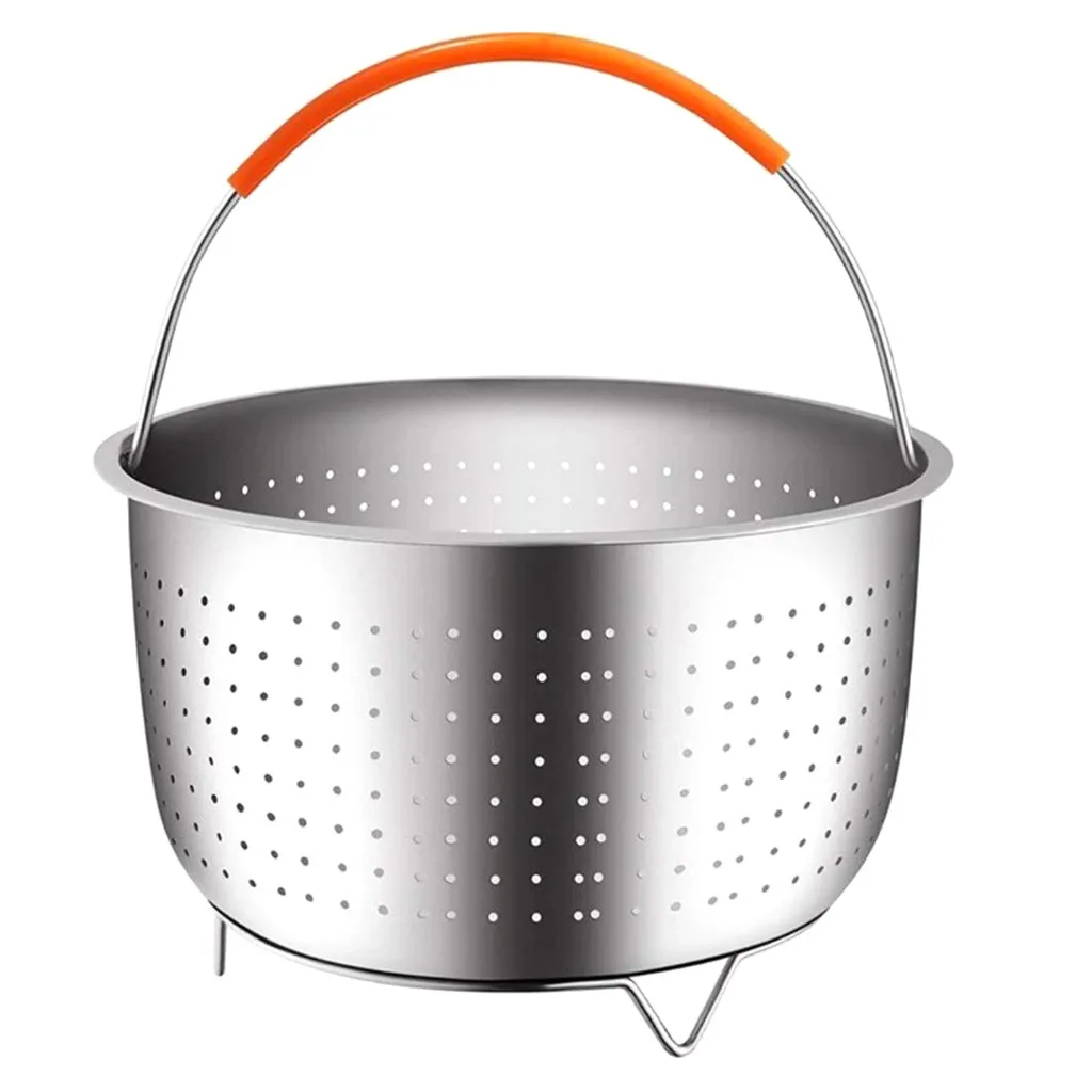 Sturdy Steamer Basket for 6 Quart Instant Pot Pressure Cooker Stainless Steel Steamer Insert with Handle, Great Accessory