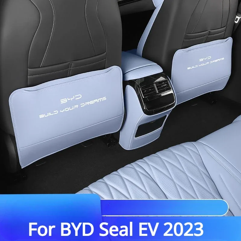 Car Seat Protector for BYD Seal DMI EV PU Leather Anti Kick Mat Pad Anti-kick Protector Mats Seat Back Protector Accessories